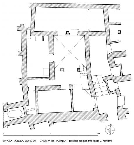 Planta de la casa nº 10 de Medina Siyasa